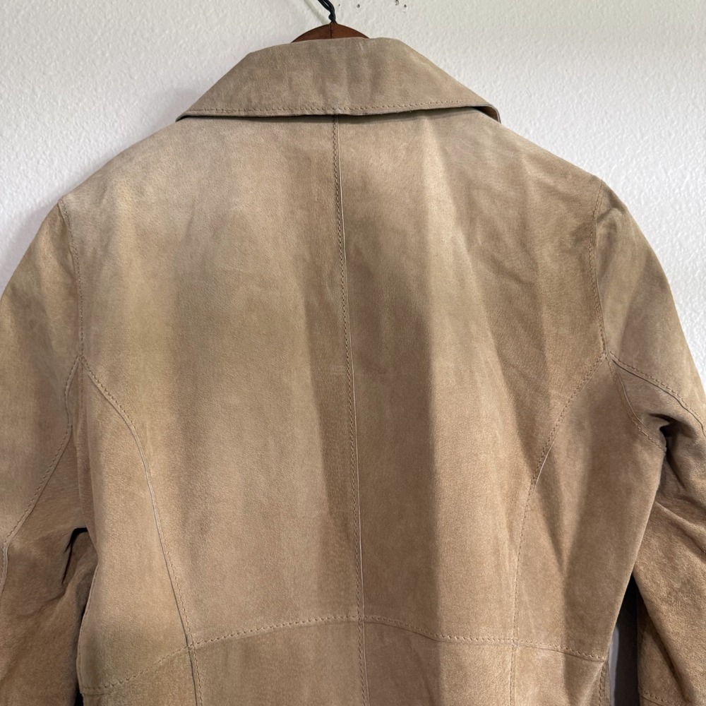 Bebe Braided Fringe Jacket Womens Medium Genuine Leather Snap Western Cowgirl - Picture 9 of 15